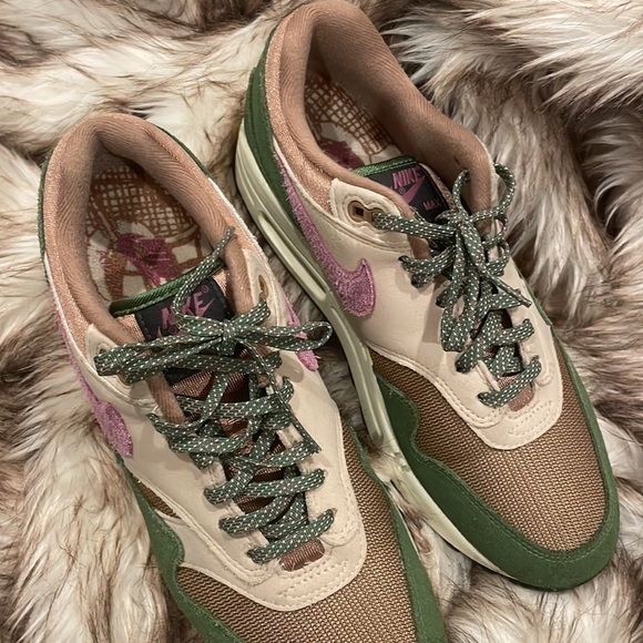 Nike Air Max 1 SH TreeLine Skunk Green Purple (Women's US 10-10.5) AUTHENTIC - Picture 5 of 8